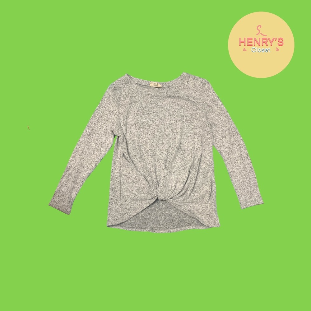 Blu Pepper Girls Heather Grey Sweater Top
